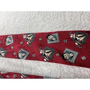 Vintage MAD Tie Mens One Size Red Spy Vs Spy Alfred E Neuman Novelty Silk 90s